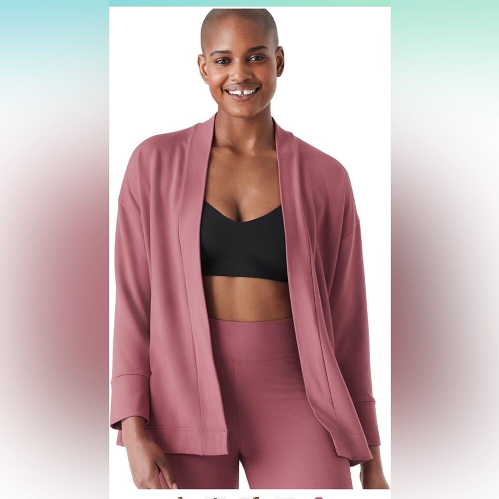 True & Co Women's Any Wear Open Cardigan size Small NWT crushed berry (b34.5)